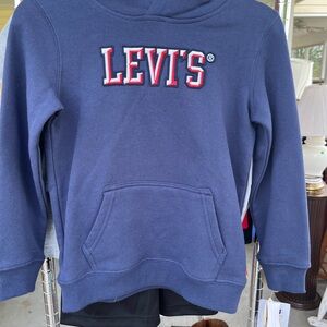 Levi's Blue Hoodie Sweatshirt with Logo